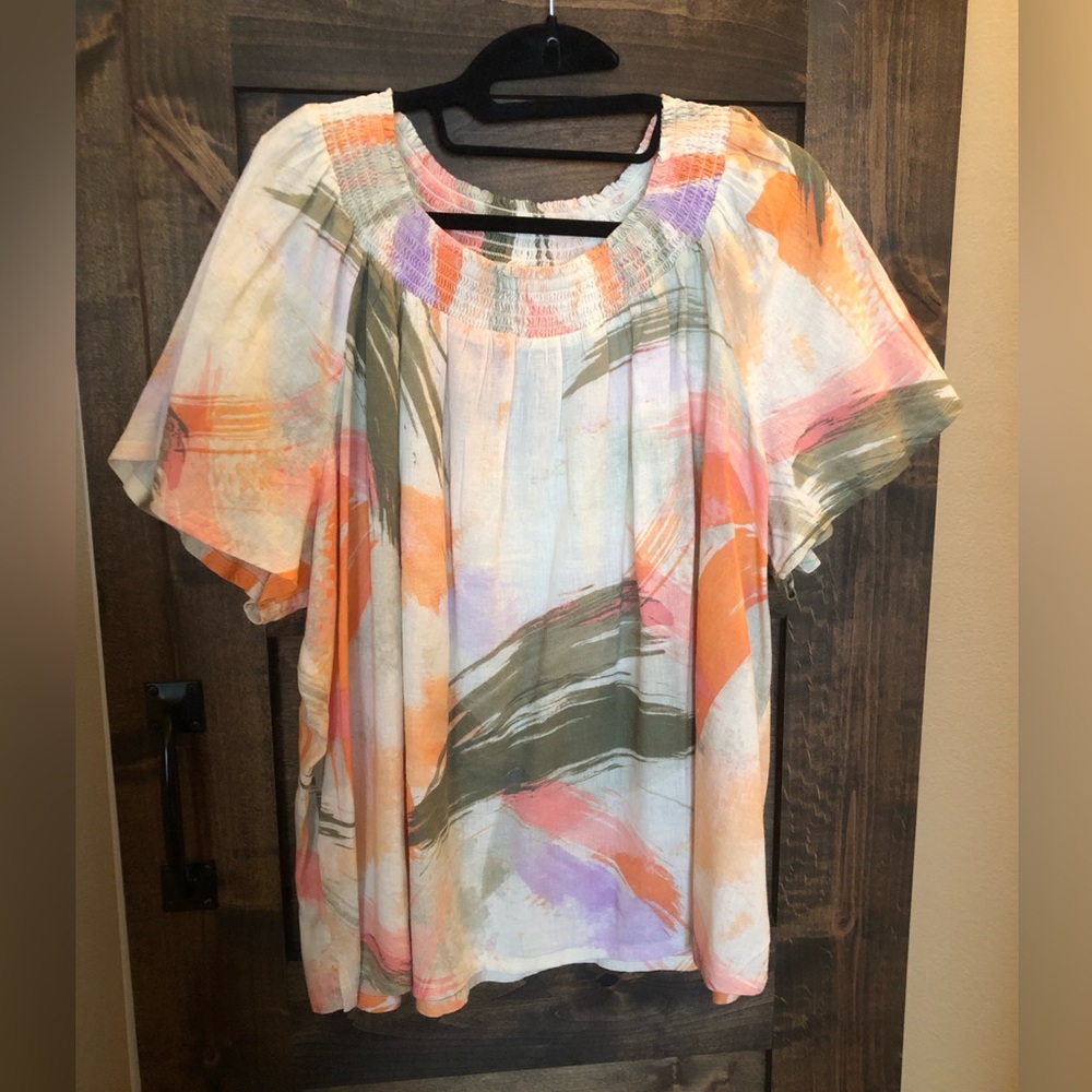 Woven tunic top by Denim & Co.